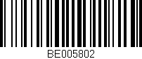 Código de barras (EAN, GTIN, SKU, ISBN): 'BE005802'