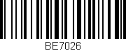 Código de barras (EAN, GTIN, SKU, ISBN): 'BE7026'