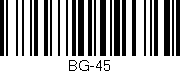 Código de barras (EAN, GTIN, SKU, ISBN): 'BG-45'