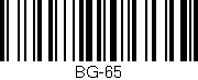 Código de barras (EAN, GTIN, SKU, ISBN): 'BG-65'