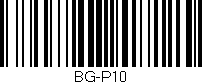 Código de barras (EAN, GTIN, SKU, ISBN): 'BG-P10'