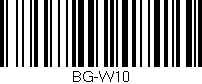 Código de barras (EAN, GTIN, SKU, ISBN): 'BG-W10'