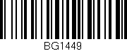 Código de barras (EAN, GTIN, SKU, ISBN): 'BG1449'