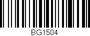 Código de barras (EAN, GTIN, SKU, ISBN): 'BG1504'