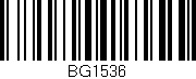 Código de barras (EAN, GTIN, SKU, ISBN): 'BG1536'