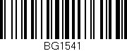 Código de barras (EAN, GTIN, SKU, ISBN): 'BG1541'