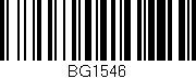 Código de barras (EAN, GTIN, SKU, ISBN): 'BG1546'