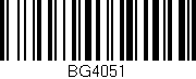 Código de barras (EAN, GTIN, SKU, ISBN): 'BG4051'