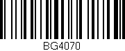 Código de barras (EAN, GTIN, SKU, ISBN): 'BG4070'
