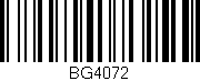 Código de barras (EAN, GTIN, SKU, ISBN): 'BG4072'