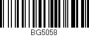 Código de barras (EAN, GTIN, SKU, ISBN): 'BG5058'