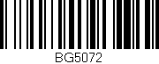 Código de barras (EAN, GTIN, SKU, ISBN): 'BG5072'