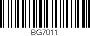 Código de barras (EAN, GTIN, SKU, ISBN): 'BG7011'