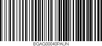 Código de barras (EAN, GTIN, SKU, ISBN): 'BGAG00040PAUN'