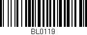 Código de barras (EAN, GTIN, SKU, ISBN): 'BL0119'