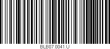 Código de barras (EAN, GTIN, SKU, ISBN): 'BLB07.0041.U'