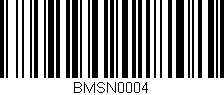 Código de barras (EAN, GTIN, SKU, ISBN): 'BMSN0004'