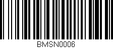 Código de barras (EAN, GTIN, SKU, ISBN): 'BMSN0006'