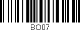 Código de barras (EAN, GTIN, SKU, ISBN): 'BO07'