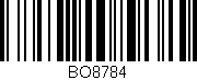Código de barras (EAN, GTIN, SKU, ISBN): 'BO8784'