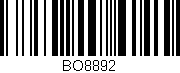 Código de barras (EAN, GTIN, SKU, ISBN): 'BO8892'
