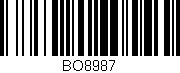 Código de barras (EAN, GTIN, SKU, ISBN): 'BO8987'