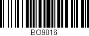 Código de barras (EAN, GTIN, SKU, ISBN): 'BO9016'