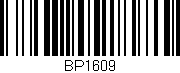 Código de barras (EAN, GTIN, SKU, ISBN): 'BP1609'