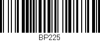 Código de barras (EAN, GTIN, SKU, ISBN): 'BP225'