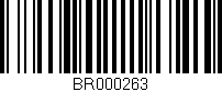 Código de barras (EAN, GTIN, SKU, ISBN): 'BR000263'