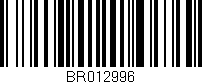 Código de barras (EAN, GTIN, SKU, ISBN): 'BR012996'