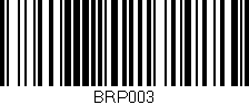 Código de barras (EAN, GTIN, SKU, ISBN): 'BRP003'