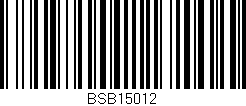 Código de barras (EAN, GTIN, SKU, ISBN): 'BSB15012'