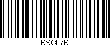 Código de barras (EAN, GTIN, SKU, ISBN): 'BSC07B'