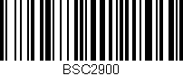 Código de barras (EAN, GTIN, SKU, ISBN): 'BSC2900'