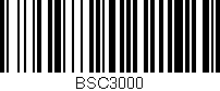 Código de barras (EAN, GTIN, SKU, ISBN): 'BSC3000'