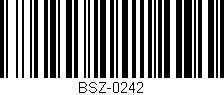 Código de barras (EAN, GTIN, SKU, ISBN): 'BSZ-0242'