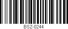 Código de barras (EAN, GTIN, SKU, ISBN): 'BSZ-0244'
