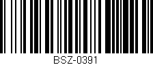 Código de barras (EAN, GTIN, SKU, ISBN): 'BSZ-0391'