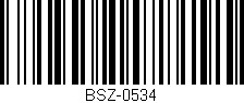 Código de barras (EAN, GTIN, SKU, ISBN): 'BSZ-0534'