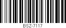 Código de barras (EAN, GTIN, SKU, ISBN): 'BSZ-7117'