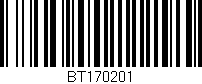 Código de barras (EAN, GTIN, SKU, ISBN): 'BT170201'