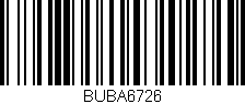 Código de barras (EAN, GTIN, SKU, ISBN): 'BUBA6726'