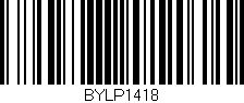 Código de barras (EAN, GTIN, SKU, ISBN): 'BYLP1418'