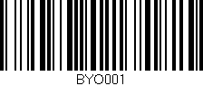 Código de barras (EAN, GTIN, SKU, ISBN): 'BYO001'