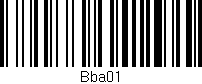 Código de barras (EAN, GTIN, SKU, ISBN): 'Bba01'
