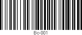 Código de barras (EAN, GTIN, SKU, ISBN): 'Bc-001'