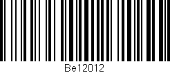 Código de barras (EAN, GTIN, SKU, ISBN): 'Be12012'