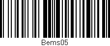 Código de barras (EAN, GTIN, SKU, ISBN): 'Bems05'