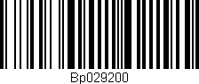 Código de barras (EAN, GTIN, SKU, ISBN): 'Bp029200'